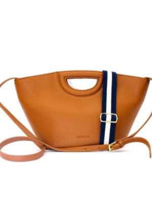 Tote bag in tan with carry handle and strap