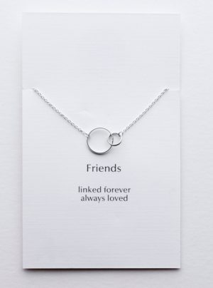 Sterling silver linked circle necklace