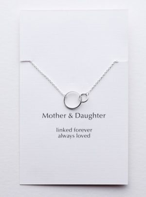 Mother and Daughter sterling silver necklace