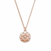 Star necklace with small cubic zirconia in rose gold
