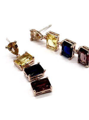 Swarovski crystal drop earrings Iwith 3 tiers