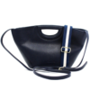NAVY TOTE BAG WITH FABRIC STRAP