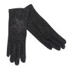 Grey woollen gloves with star detail