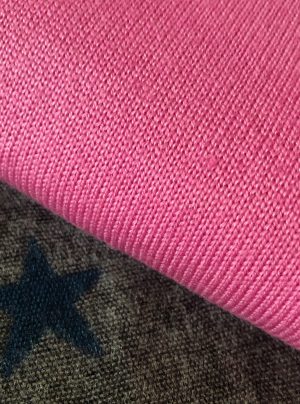 Merino wool poncho in hot pink