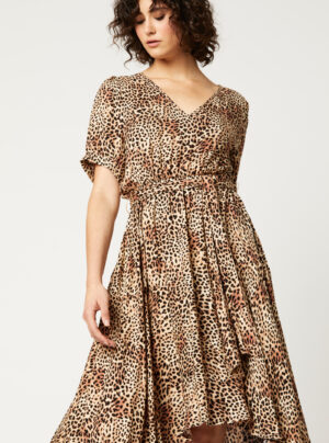 Summer dress with a cheetah print