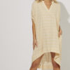 Shirt dress in with yellow stripes
