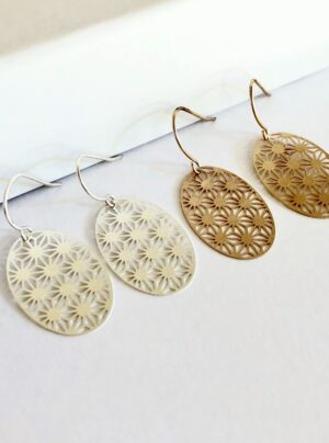 silver and gold filagree earrings