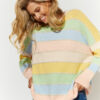 Striped jumper in pastel colours