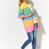 Brightly coloured cardigan with stripes