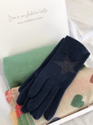 Gift box with poncho, gloves and scarf