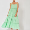 lime and white gingham maxi dress