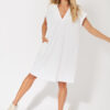 white terry towelling dress