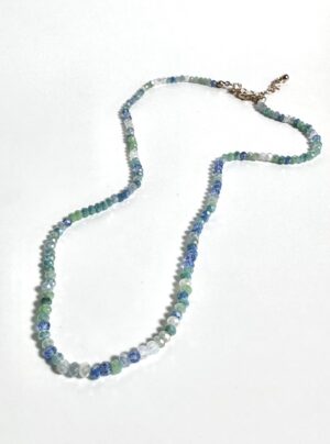 Multi blue crystal necklace