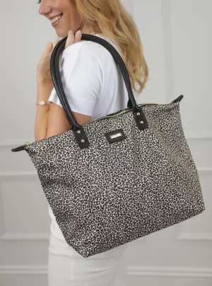 tote bag with leopard print